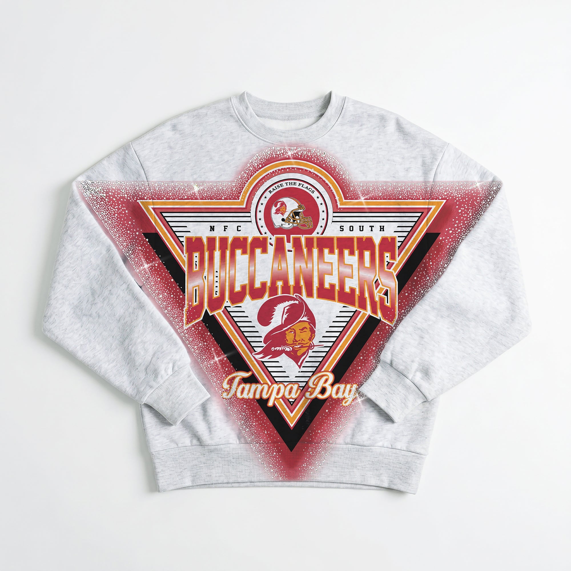 TAMPA BAY BUCCANEERS CHASING VICTORY RHINESTONE SPRAY PREMIUM CREWNECK SWEATSHIRT