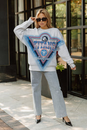 TENNESSEE TITANS CHASING VICTORY RHINESTONE SPRAY PREMIUM CREWNECK SWEATSHIRT
