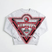 OHIO STATE BUCKEYES CHASING VICTORY RHINESTONE SPRAY PREMIUM CREWNECK SWEATSHIRT