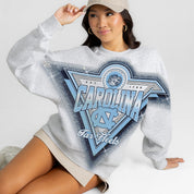 NORTH CAROLINA TAR HEELS CHASING VICTORY RHINESTONE SPRAY PREMIUM CREWNECK SWEATSHIRT