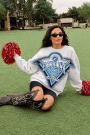 NORTH CAROLINA TAR HEELS CHASING VICTORY RHINESTONE SPRAY PREMIUM CREWNECK SWEATSHIRT