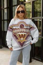WASHINGTON COMMANDERS CHASING VICTORY RHINESTONE SPRAY PREMIUM CREWNECK SWEATSHIRT