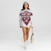 WISCONSIN BADGERS CHASING VICTORY RHINESTONE SPRAY PREMIUM CREWNECK SWEATSHIRT