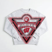WISCONSIN BADGERS CHASING VICTORY RHINESTONE SPRAY PREMIUM CREWNECK SWEATSHIRT