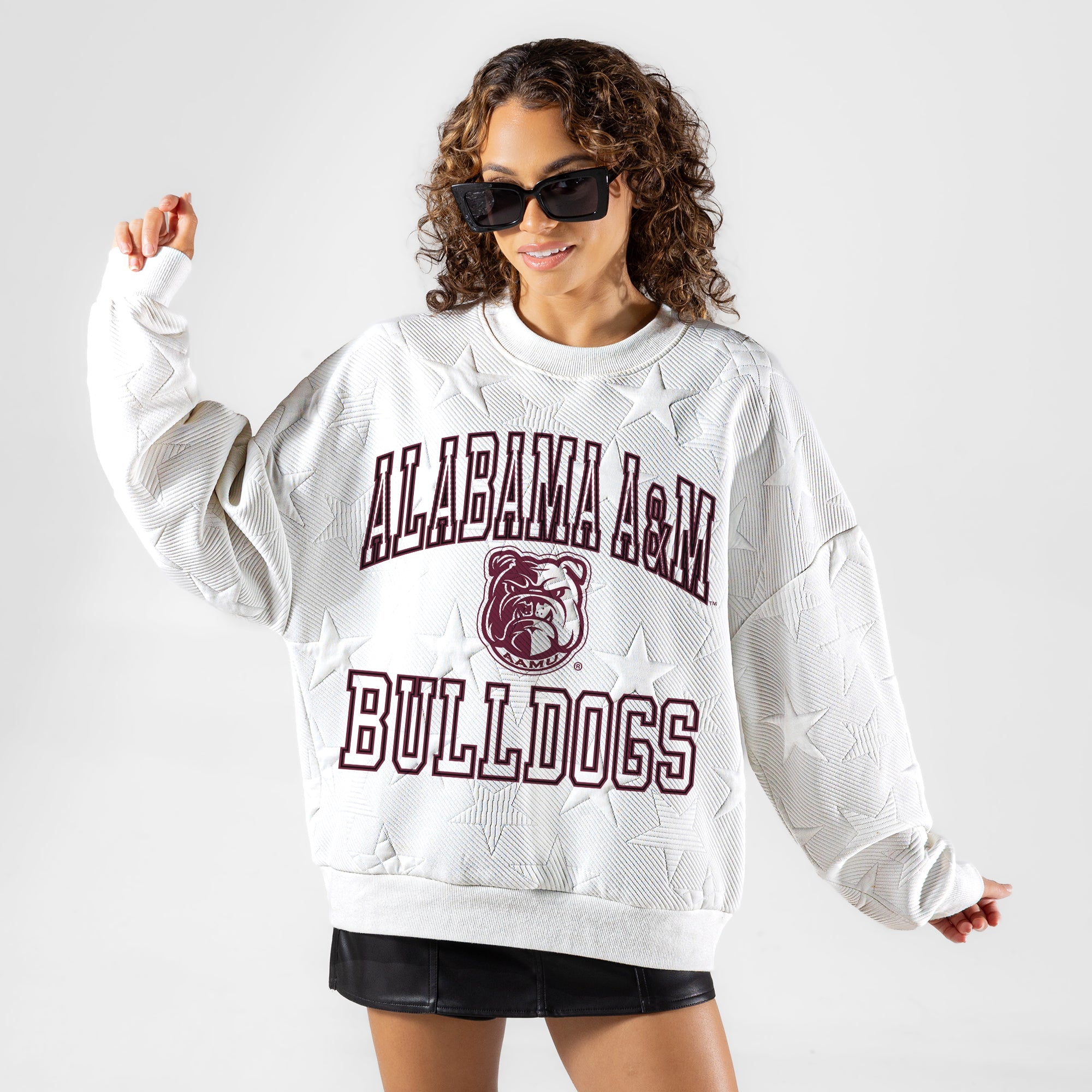 ALABAMA A&M BULLDOGS BIG PLAY ENERGY EMBOSSED STAR CREWNECK