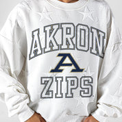 AKRON ZIPS BIG PLAY ENERGY EMBOSSED STAR CREWNECK