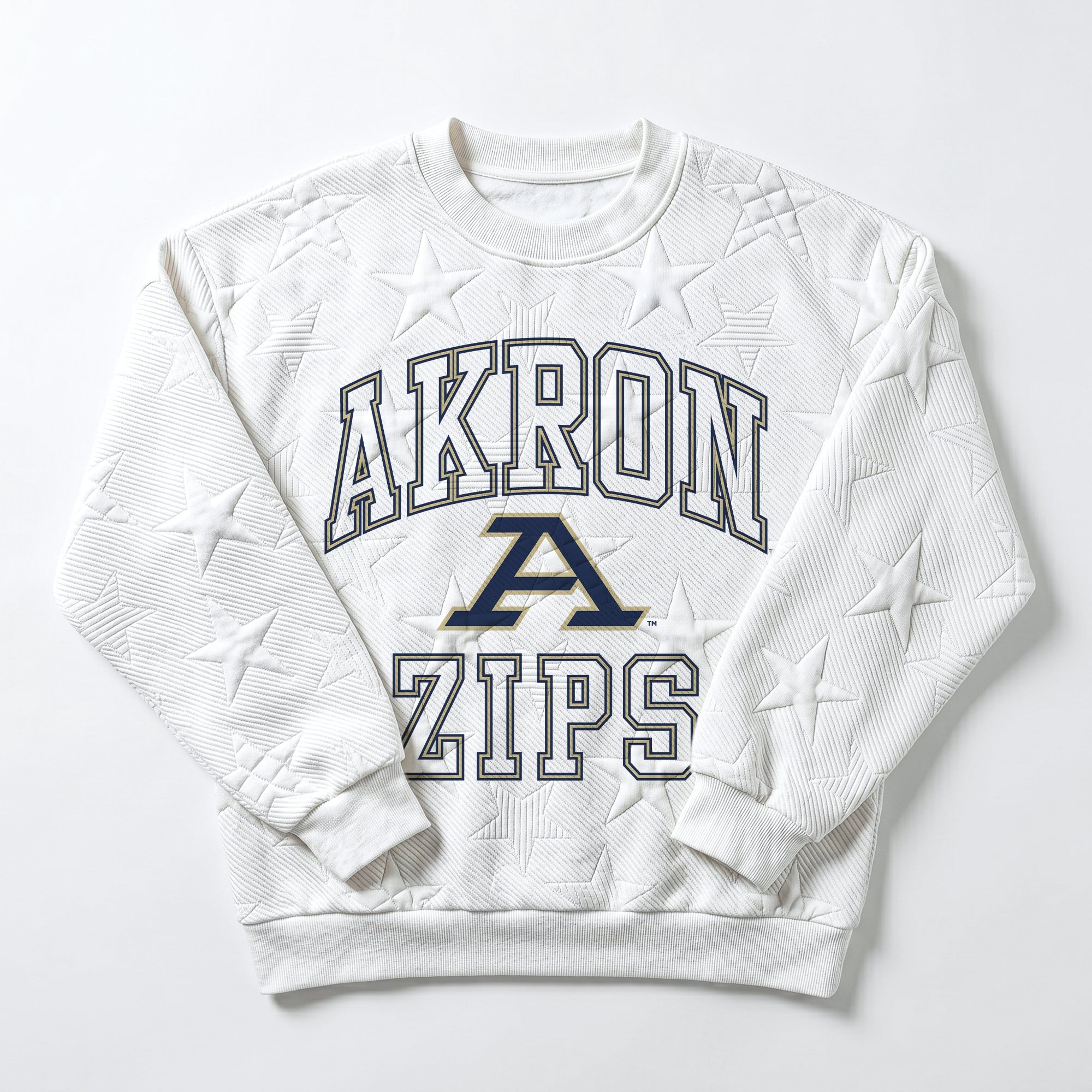AKRON ZIPS BIG PLAY ENERGY EMBOSSED STAR CREWNECK