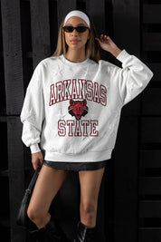 ARKANSAS STATE RED WOLVES BIG PLAY ENERGY EMBOSSED STAR CREWNECK