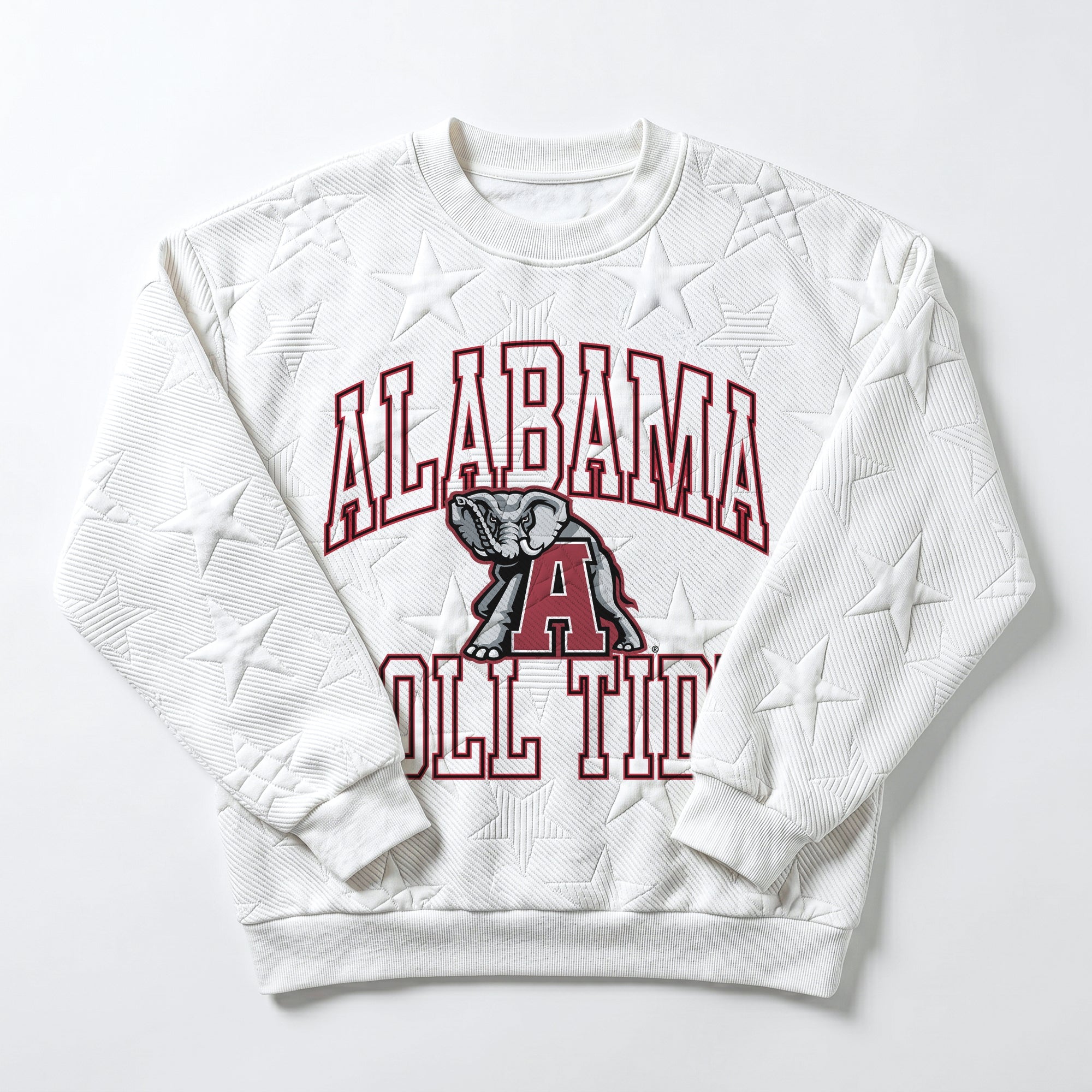 ALABAMA CRIMSON TIDE BIG PLAY ENERGY EMBOSSED STAR CREWNECK