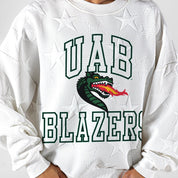 ALABAMA AT BIRMINGHAM BLAZERS BIG PLAY ENERGY EMBOSSED STAR CREWNECK