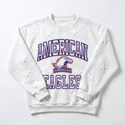 AMERICAN UNIVERSITY EAGLES BIG PLAY ENERGY EMBOSSED STAR CREWNECK