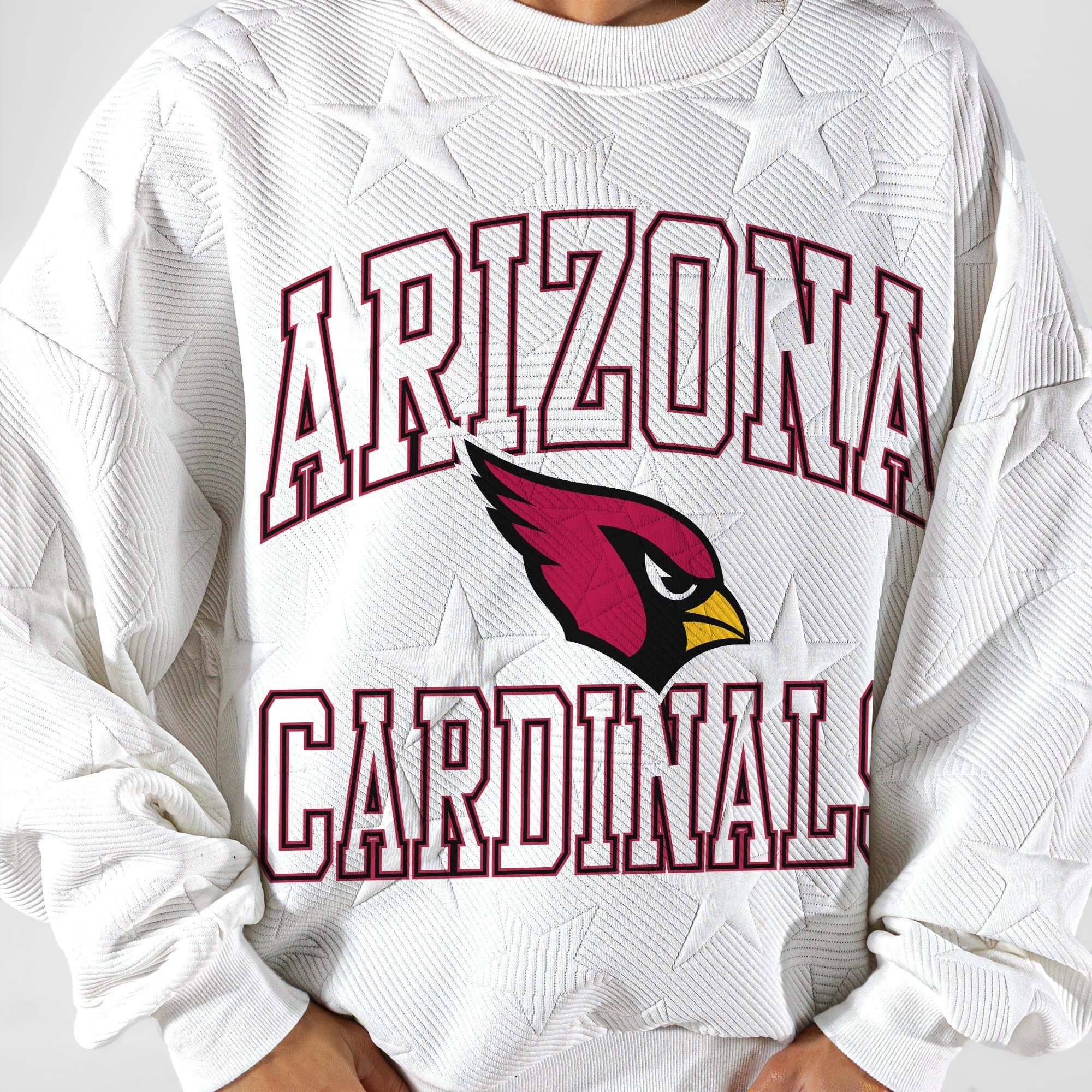 ARIZONA CARDINALS BIG PLAY ENERGY EMBOSSED STAR CREWNECK