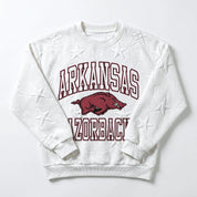 ARKANSAS RAZORBACKS BIG PLAY ENERGY EMBOSSED STAR CREWNECK