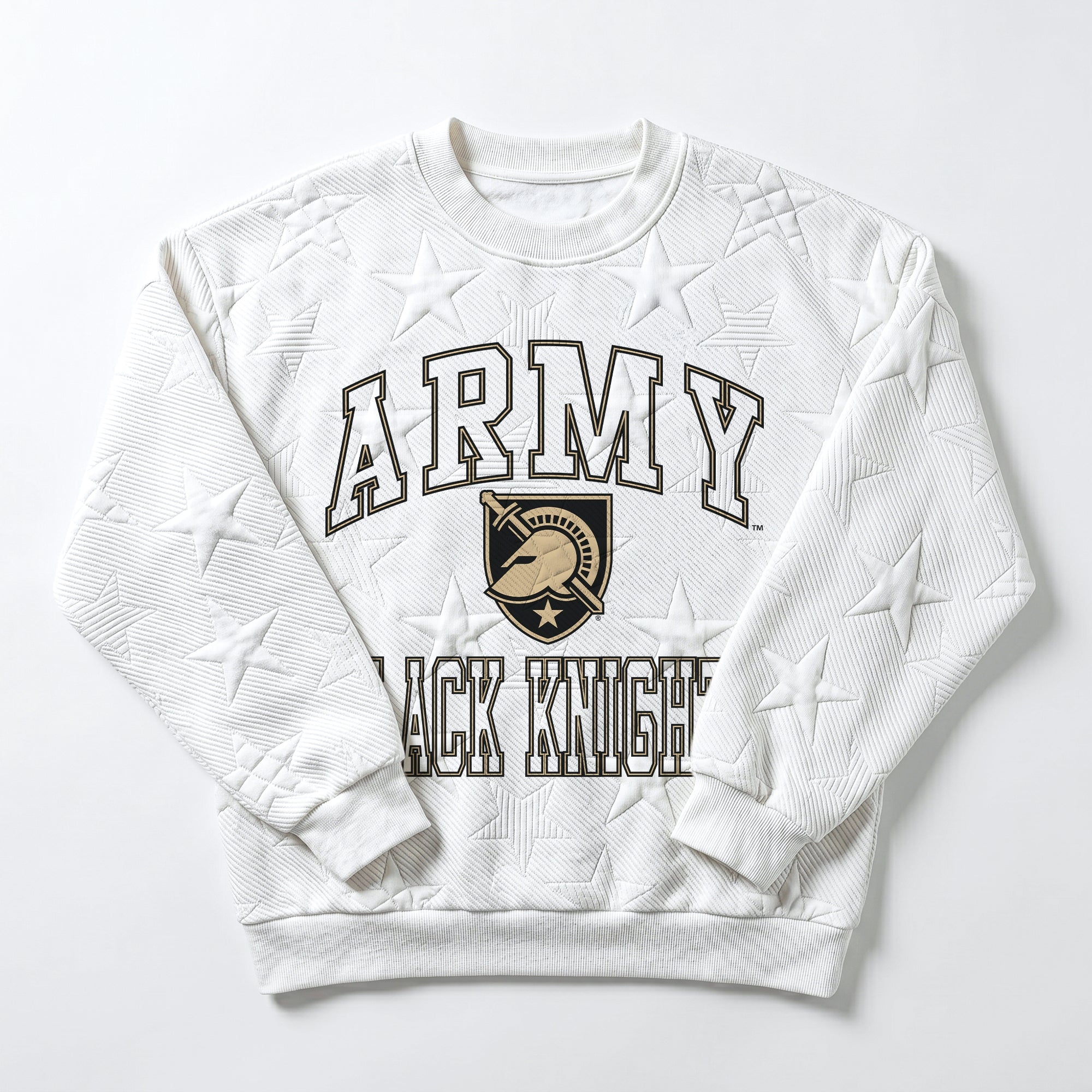 ARMY BLACK KNIGHTS BIG PLAY ENERGY EMBOSSED STAR CREWNECK