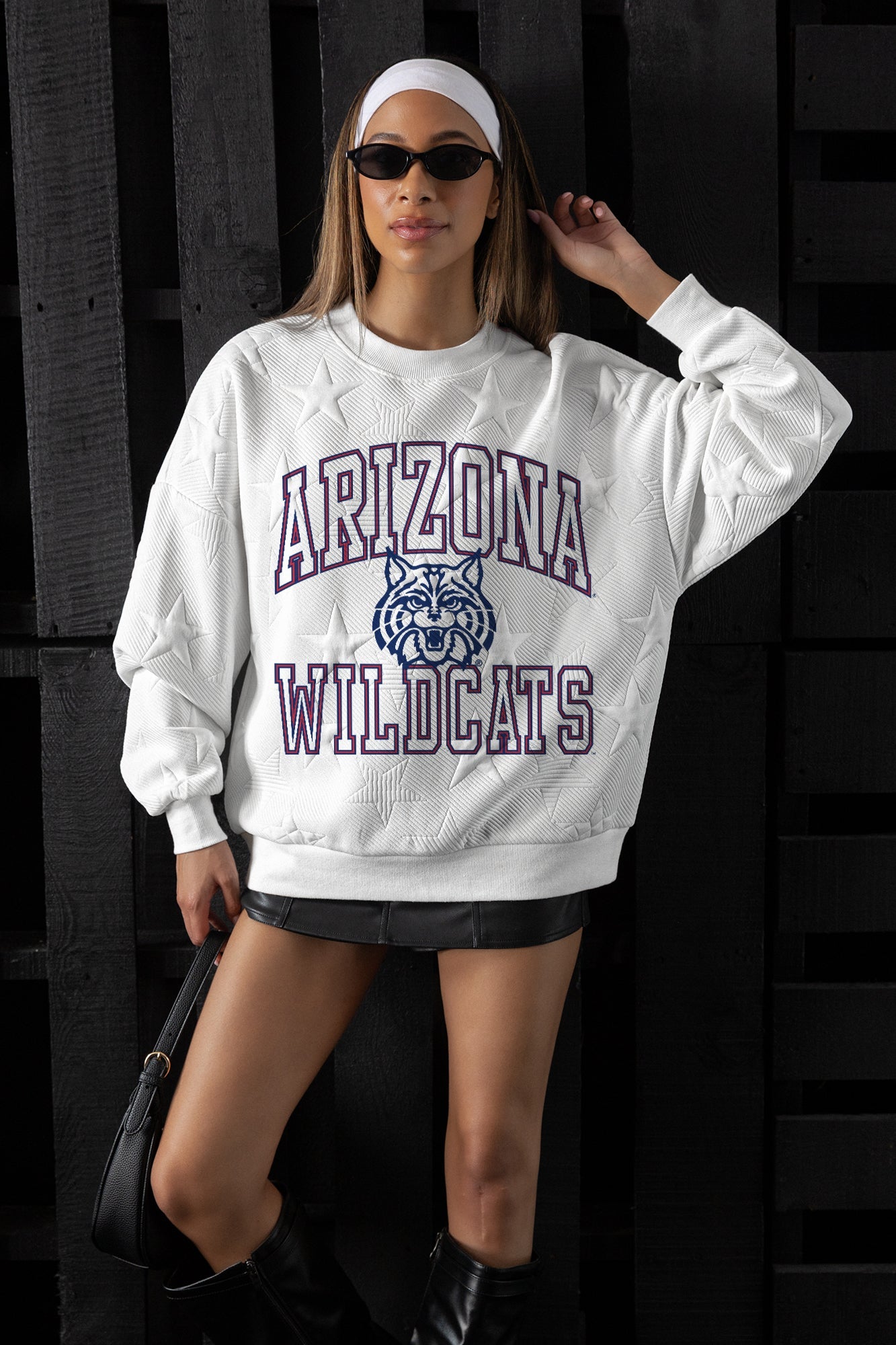 ARIZONA WILDCATS BIG PLAY ENERGY EMBOSSED STAR CREWNECK