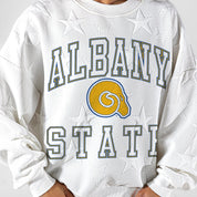 ALBANY STATE GOLDEN RAMS BIG PLAY ENERGY EMBOSSED STAR CREWNECK