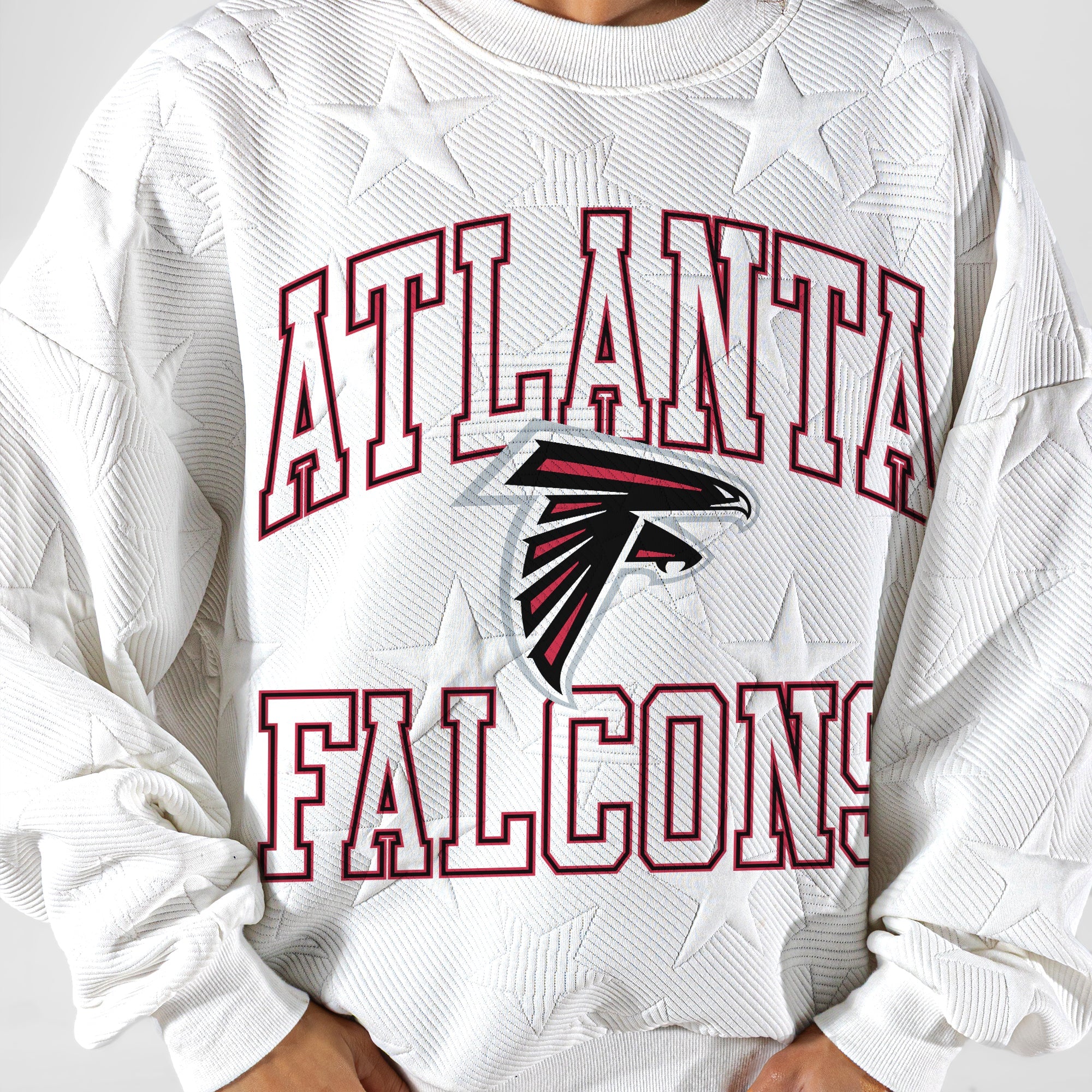 ATLANTA FALCONS BIG PLAY ENERGY EMBOSSED STAR CREWNECK