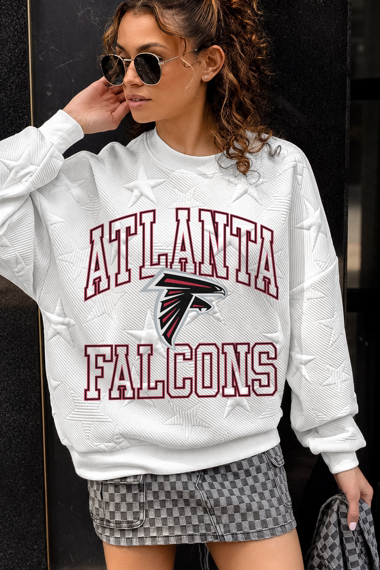 ATLANTA FALCONS BIG PLAY ENERGY EMBOSSED STAR CREWNECK