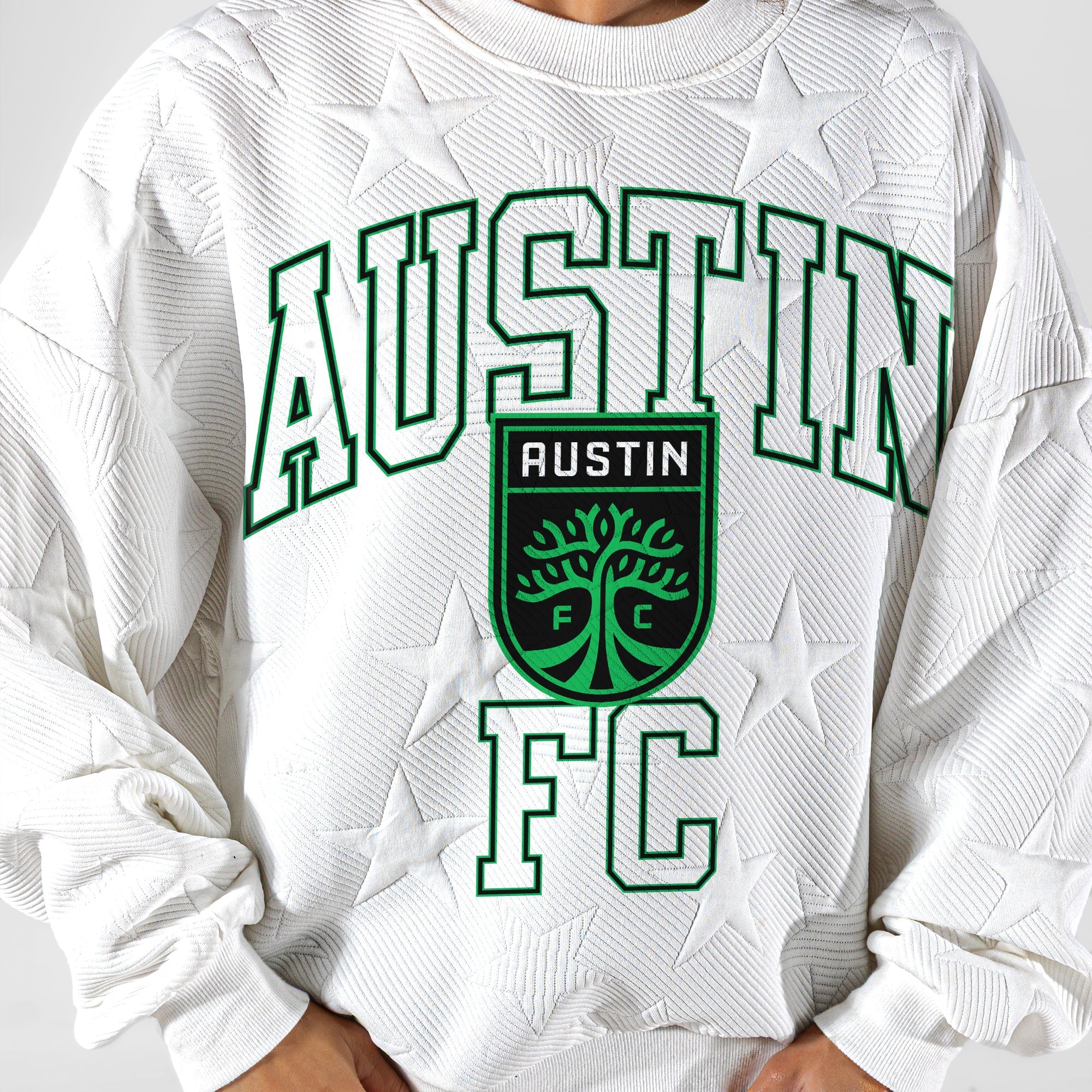 AUSTIN FC BIG PLAY ENERGY EMBOSSED STAR CREWNECK