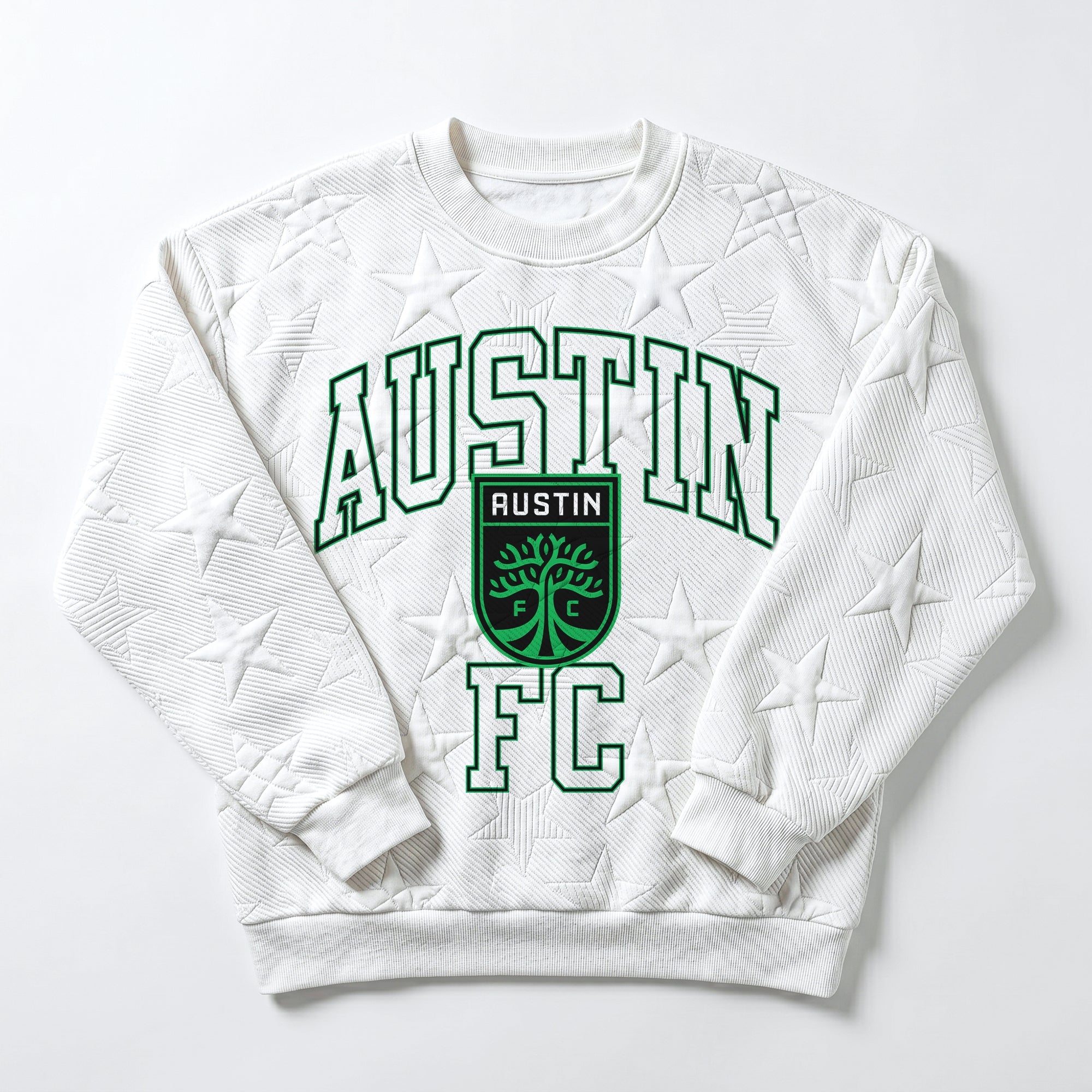 AUSTIN FC BIG PLAY ENERGY EMBOSSED STAR CREWNECK