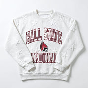 BALL STATE CARDINALS BIG PLAY ENERGY EMBOSSED STAR CREWNECK