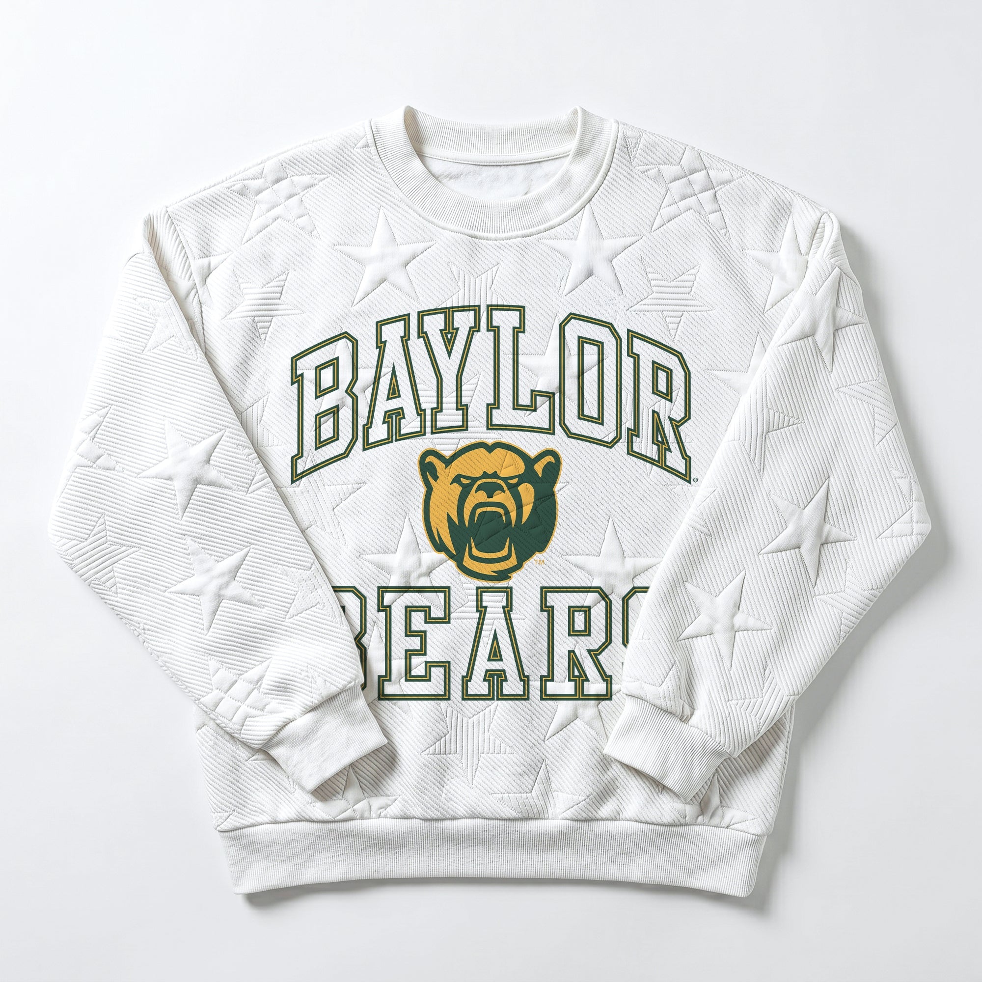 BAYLOR BEARS BIG PLAY ENERGY EMBOSSED STAR CREWNECK