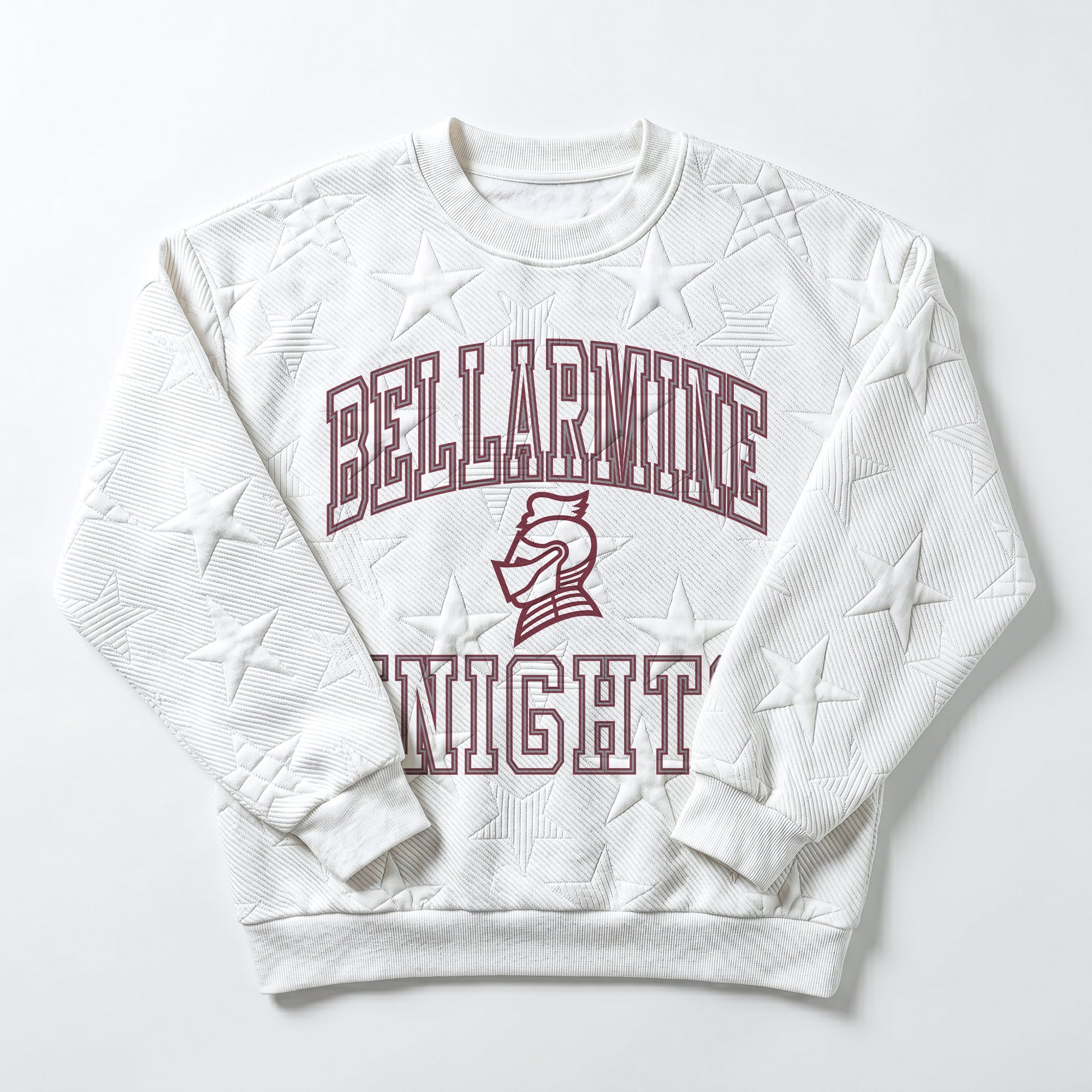 BELLARMINE KNIGHTS BIG PLAY ENERGY EMBOSSED STAR CREWNECK