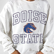 BOISE STATE BRONCOS BIG PLAY ENERGY EMBOSSED STAR CREWNECK