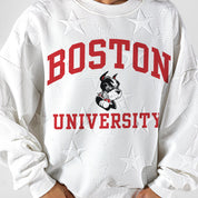 BOSTON UNIVERSITY TERRIERS BIG PLAY ENERGY EMBOSSED STAR CREWNECK