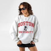 BOSTON UNIVERSITY TERRIERS BIG PLAY ENERGY EMBOSSED STAR CREWNECK