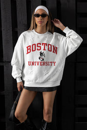 BOSTON UNIVERSITY TERRIERS BIG PLAY ENERGY EMBOSSED STAR CREWNECK