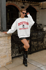 BOSTON UNIVERSITY TERRIERS BIG PLAY ENERGY EMBOSSED STAR CREWNECK