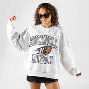 BUCKNELL BISON BIG PLAY ENERGY EMBOSSED STAR CREWNECK