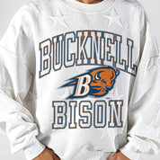 BUCKNELL BISON BIG PLAY ENERGY EMBOSSED STAR CREWNECK