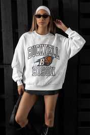 BUCKNELL BISON BIG PLAY ENERGY EMBOSSED STAR CREWNECK
