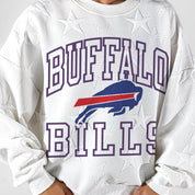 BUFFALO BILLS BIG PLAY ENERGY EMBOSSED STAR CREWNECK