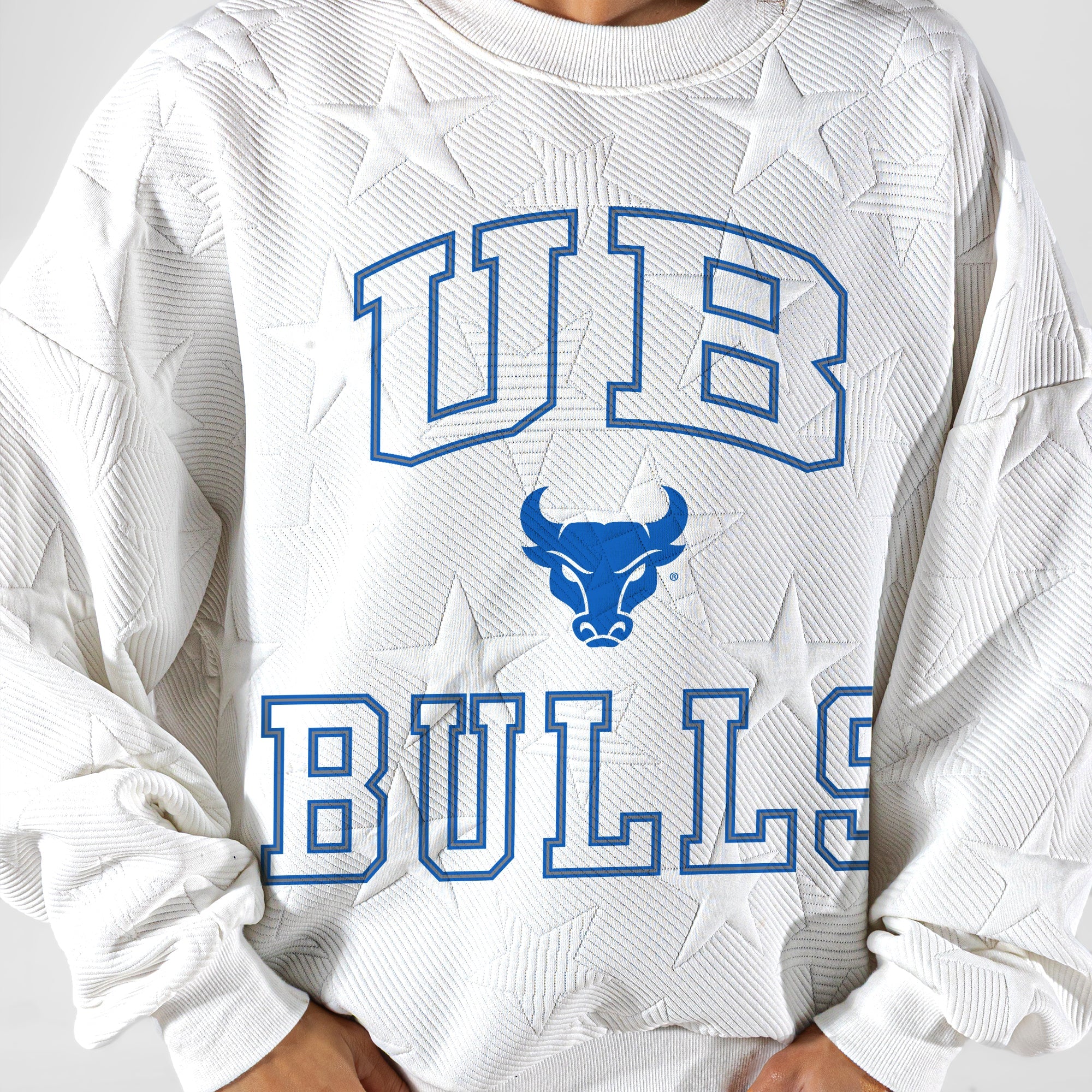 BUFFALO BULLS BIG PLAY ENERGY EMBOSSED STAR CREWNECK
