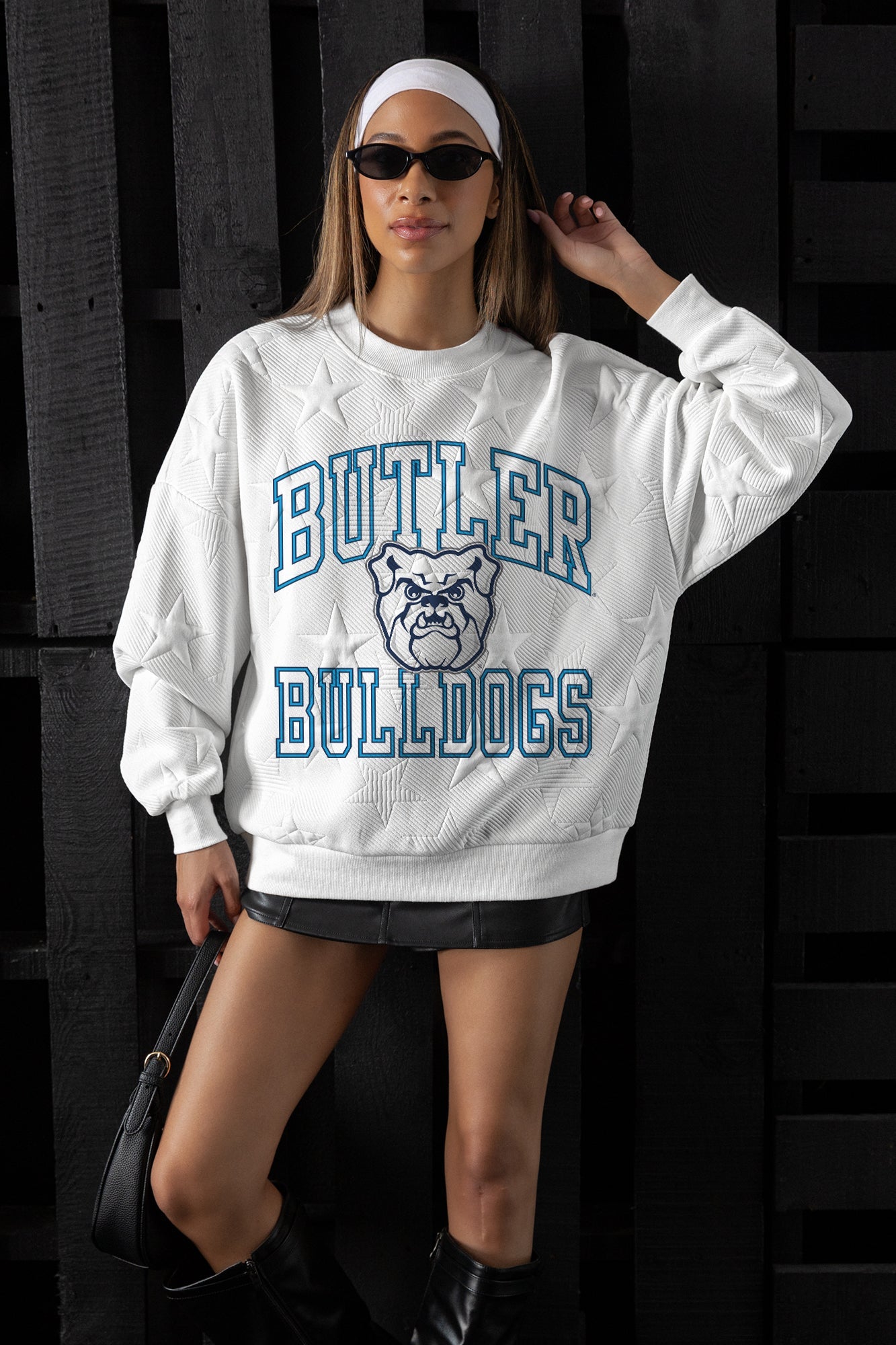BUTLER BULLDOGS BIG PLAY ENERGY EMBOSSED STAR CREWNECK