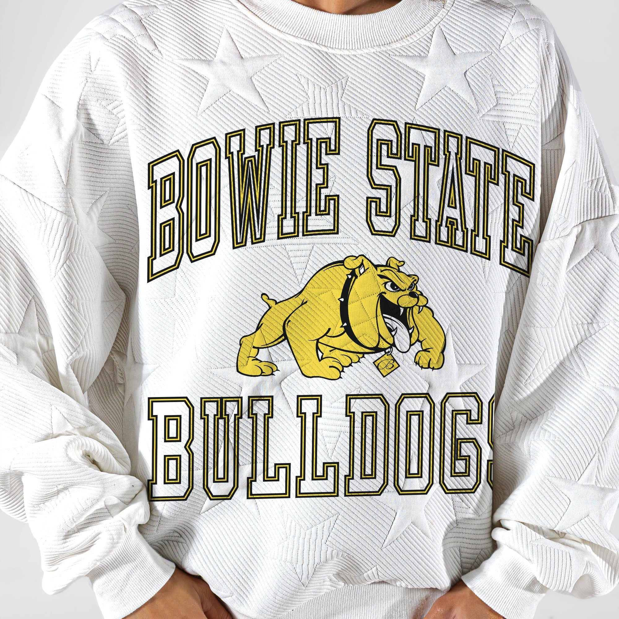BOWIE STATE BULLDOGS BIG PLAY ENERGY EMBOSSED STAR CREWNECK