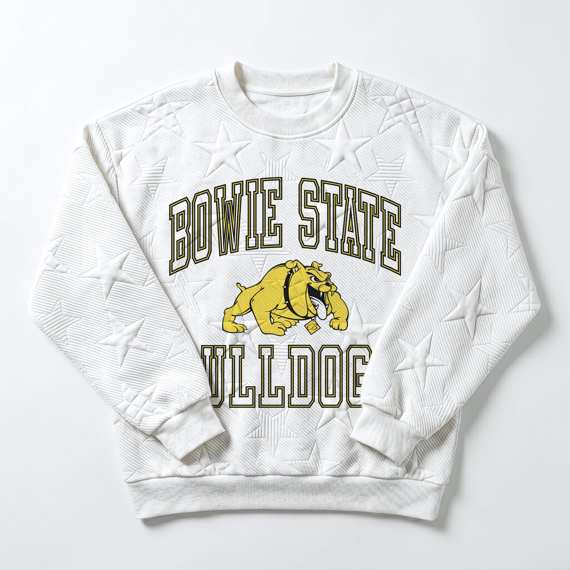 BOWIE STATE BULLDOGS BIG PLAY ENERGY EMBOSSED STAR CREWNECK