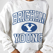 BYU COUGARS BIG PLAY ENERGY EMBOSSED STAR CREWNECK