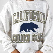 CALIFORNIA GOLDEN BEARS BIG PLAY ENERGY EMBOSSED STAR CREWNECK