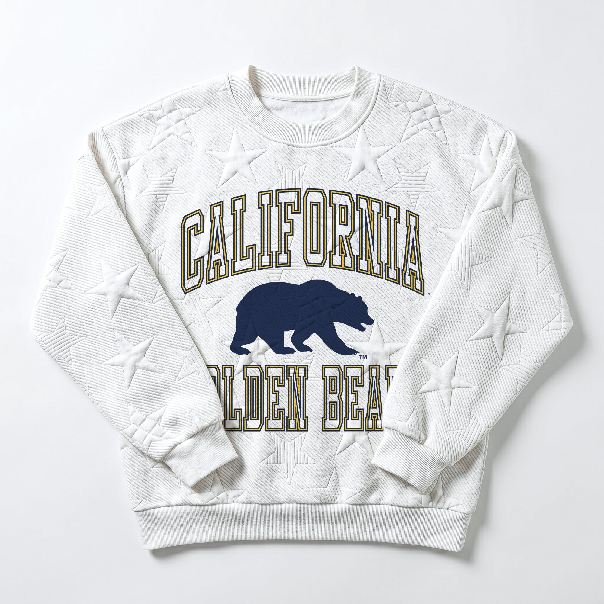 CALIFORNIA GOLDEN BEARS BIG PLAY ENERGY EMBOSSED STAR CREWNECK