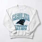 CAROLINA PANTHERS BIG PLAY ENERGY EMBOSSED STAR CREWNECK