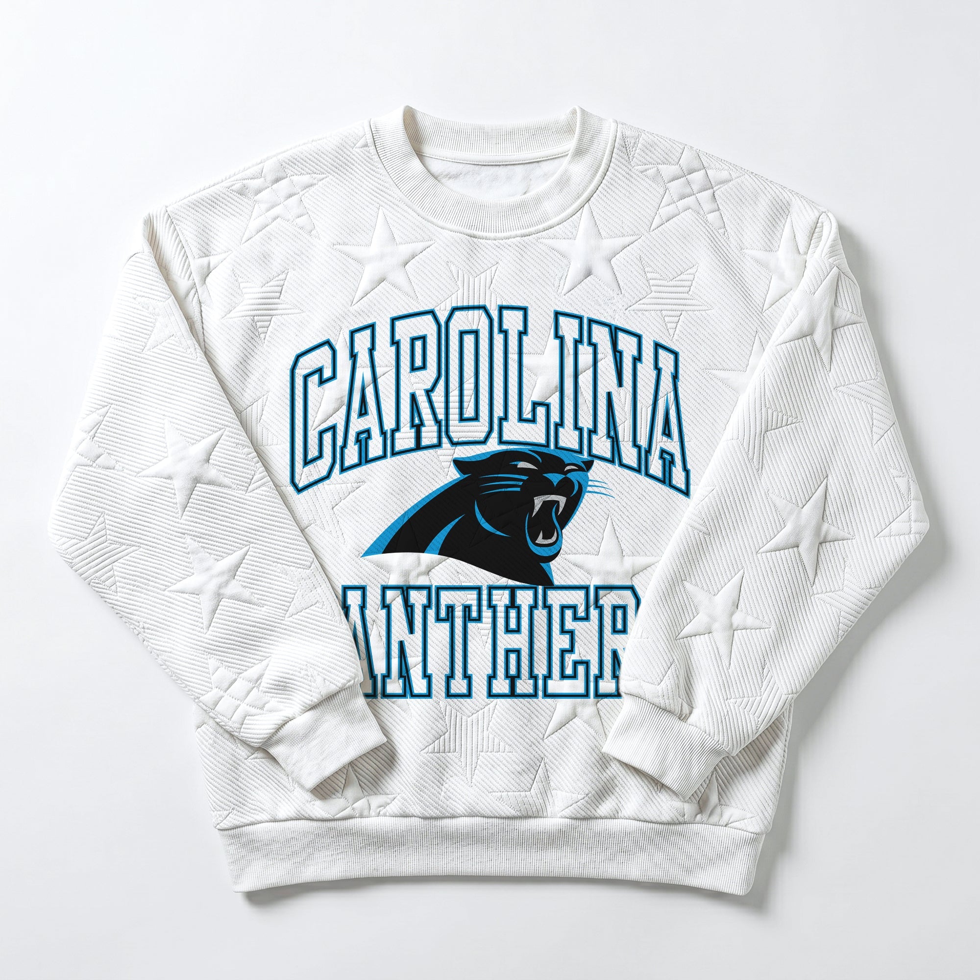 CAROLINA PANTHERS BIG PLAY ENERGY EMBOSSED STAR CREWNECK
