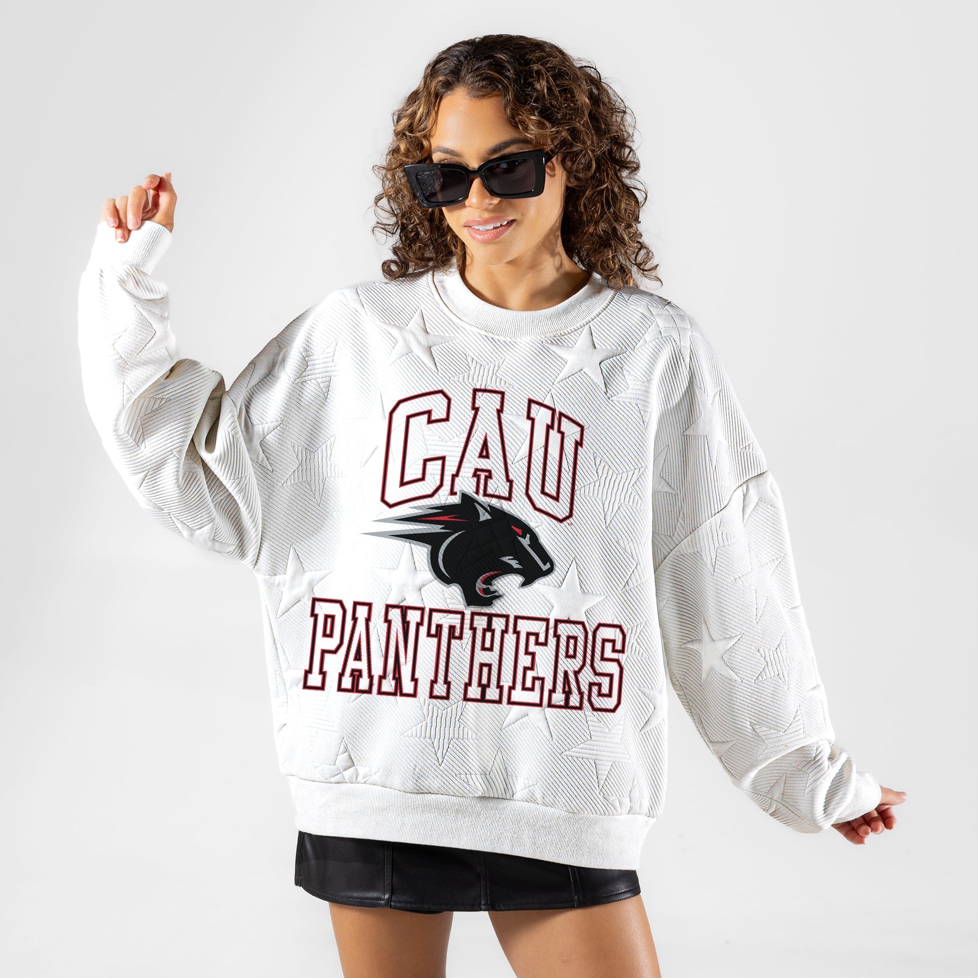 CLARK ATLANTA UNIVERSITY PANTHERS BIG PLAY ENERGY EMBOSSED STAR CREWNECK