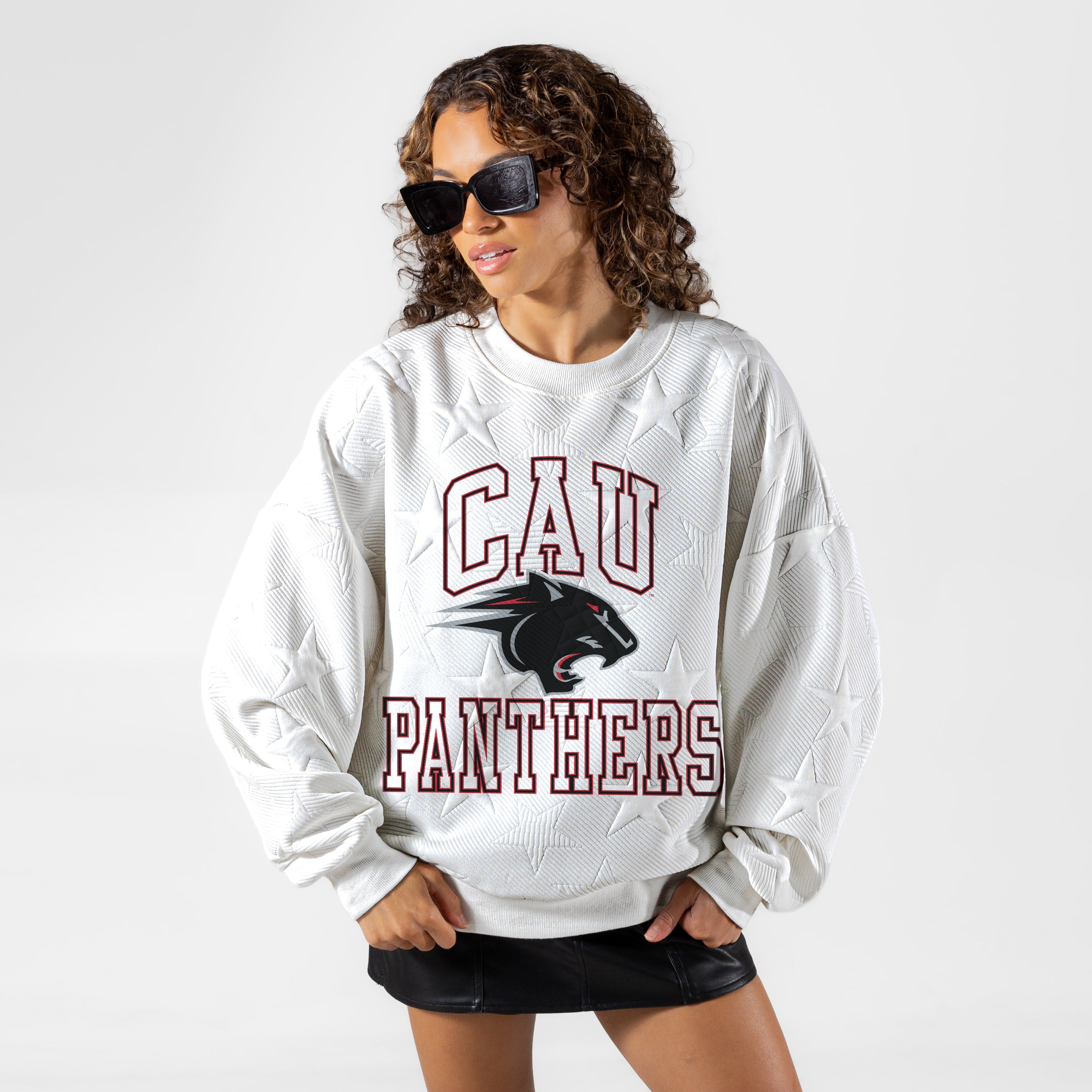 CLARK ATLANTA UNIVERSITY PANTHERS BIG PLAY ENERGY EMBOSSED STAR CREWNECK