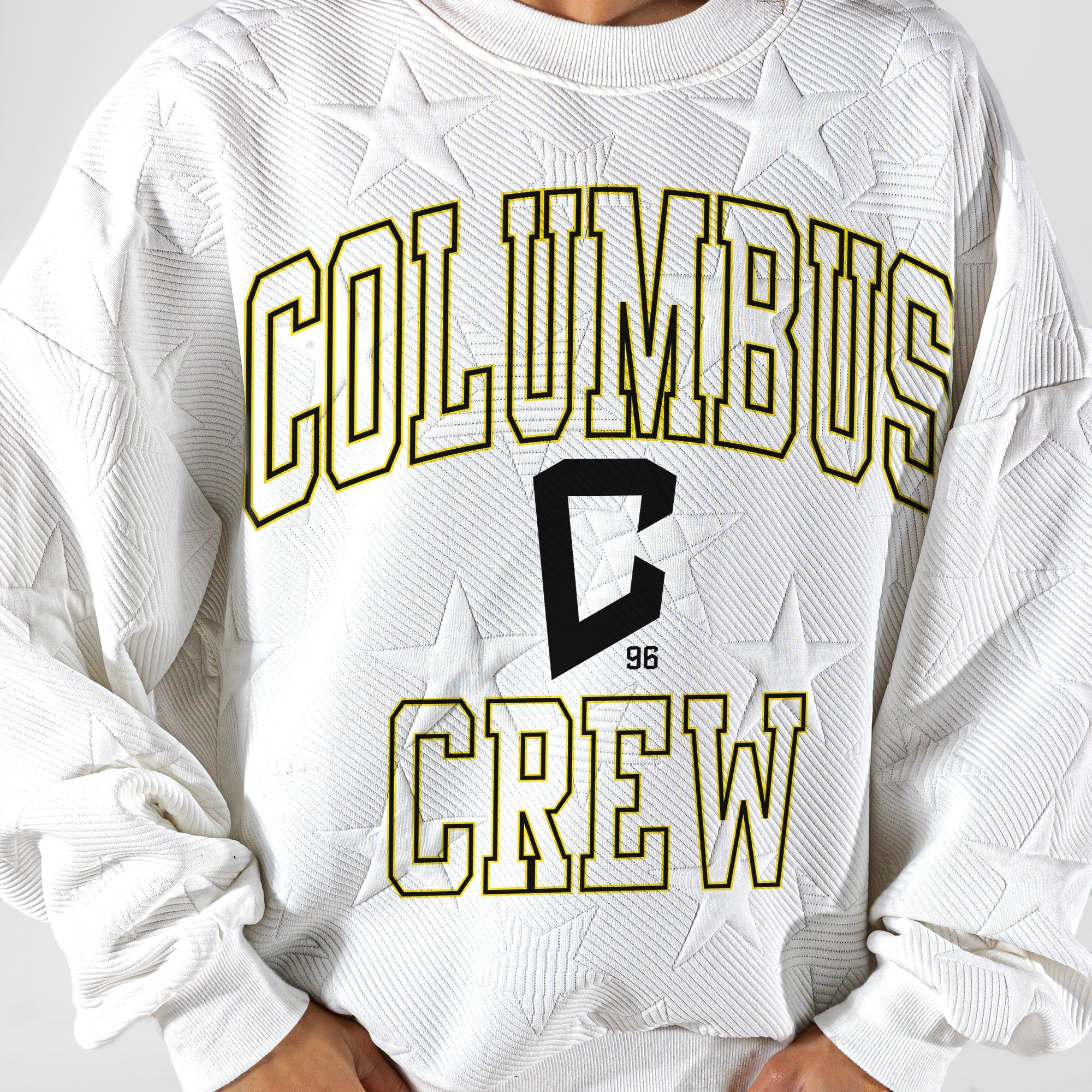 COLUMBUS CREW SC BIG PLAY ENERGY EMBOSSED STAR CREWNECK