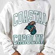 COASTAL CAROLINA CHANTICLEERS BIG PLAY ENERGY EMBOSSED STAR CREWNECK