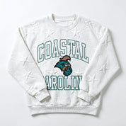 COASTAL CAROLINA CHANTICLEERS BIG PLAY ENERGY EMBOSSED STAR CREWNECK